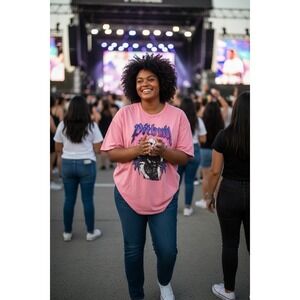 PITBULL TOUR Concert Tee Shirt Pink Women's Size 2X Mr. Worldwide T-Shirt NWT